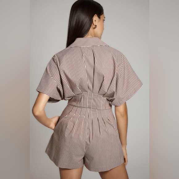 Anthropologie x  Exquise The Tobie Pleated Romper Size Large NWT - Picture 2 of 12